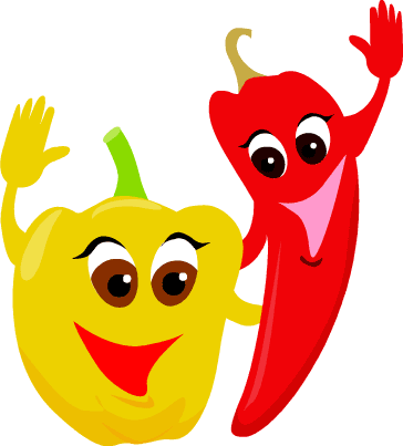 364x403 Cartoon Peppers Clipart