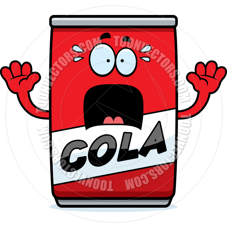 940x940 Cartoon Cola Can Scared By Cory Thoman Toon Vectors Eps