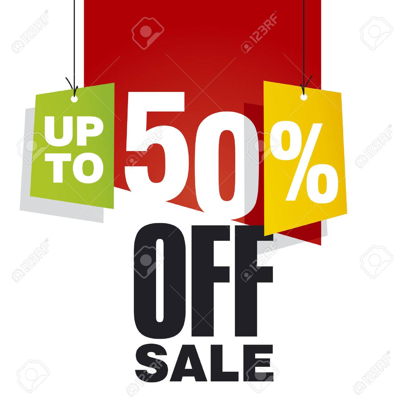 1300x1300 Sale Up To 50 Percent Off Red Background Royalty Free Cliparts