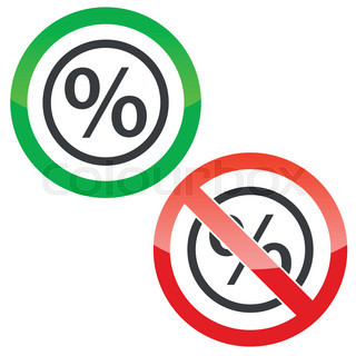 320x320 Percent Symbol In Circle, On Black Circle, Isolated On White