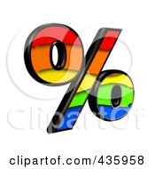 175x190 Royalty Free (Rf) Clipart Illustration Of A 3d Rainbow Symbol