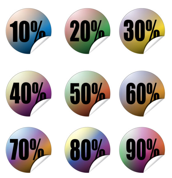 580x600 Vector Art Percentage Icon Buttons
