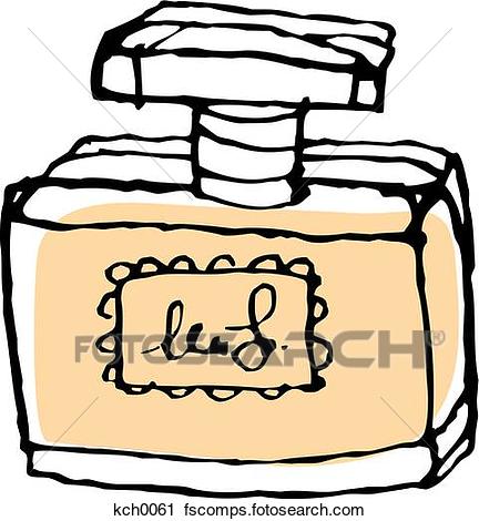 432x470 Clipart Of A Fancy Perfume Bottle Kch0061