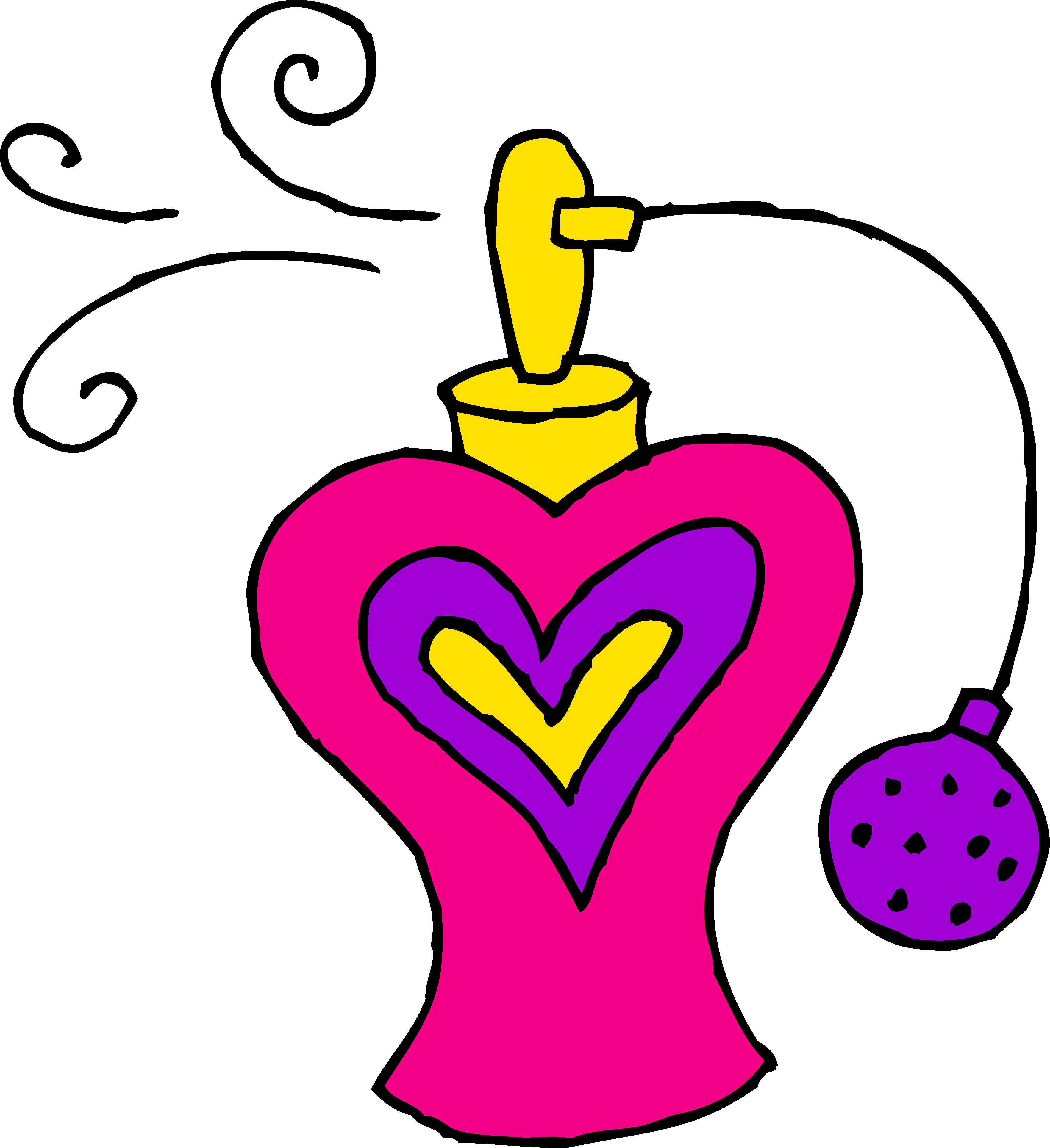 3528x3859 Pink Bottle Of Perfume Clipart