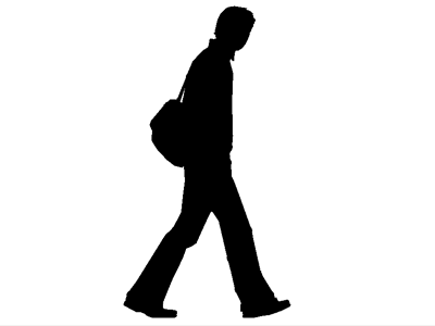 400x300 Man Walking Silhouette Clipart