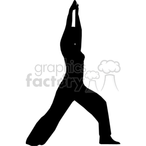 300x300 Royalty Free Silhouette Of A Person Doing Yoga 373865 Vector Clip