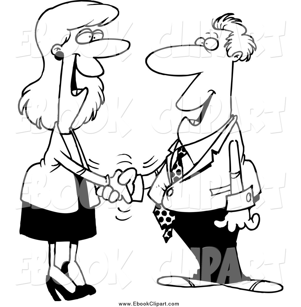 1024x1044 Vector Clip Art Of A Black White Friendly Businessman