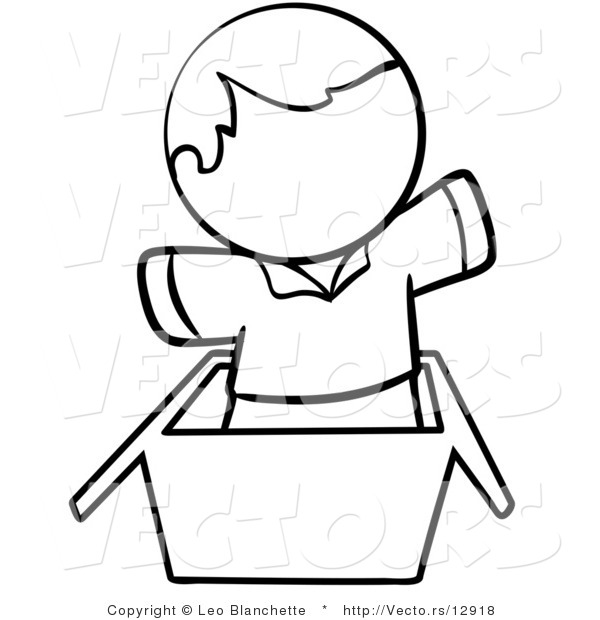 600x620 Vector Of Person Jumping Out Of A Box