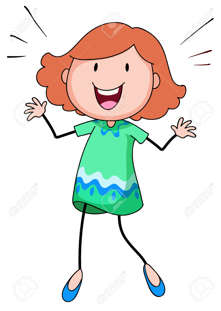 923x1300 Laughing Happy Girl Clipart
