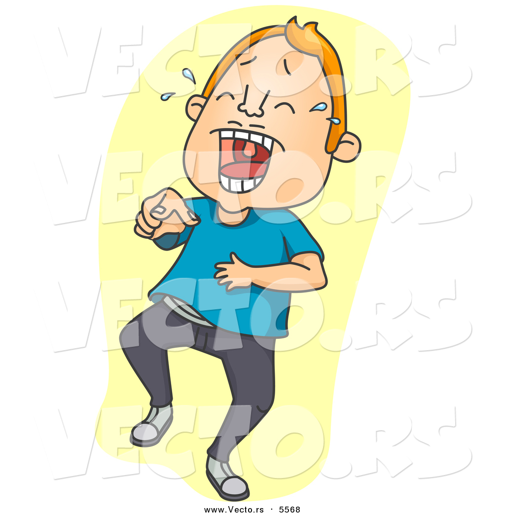 1024x1044 Vector Of A Young Man Laughing While Pointing