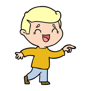 300x300 Cartoon Man Laughing And Pointing Royalty Free Stock Image