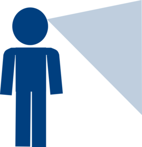 288x299 Man Sign Blue Looking Clip Art