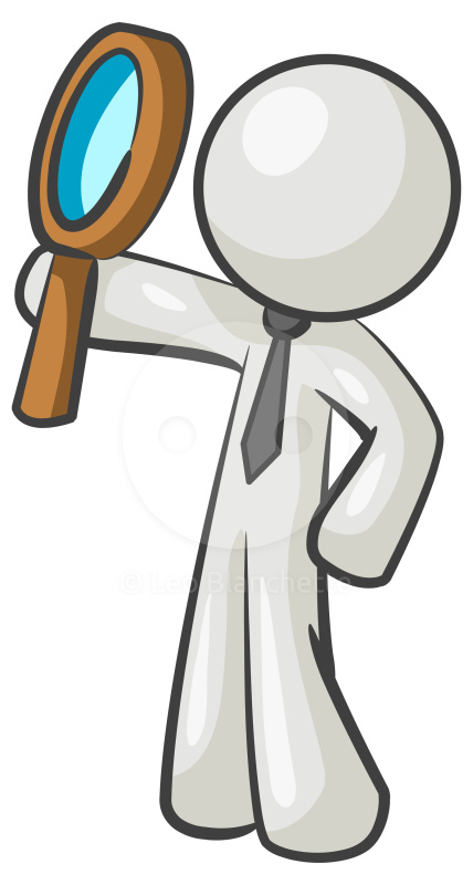 428x800 Person With Magnifying Glass Clipart