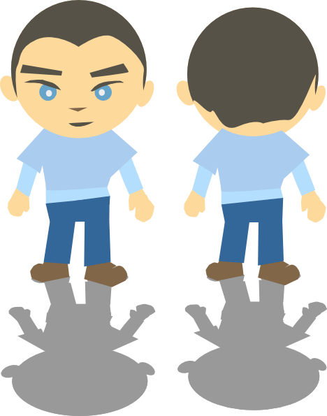 468x595 Rear Clipart Boy Looking