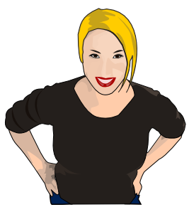 267x298 Woman Looking Up Clip Art