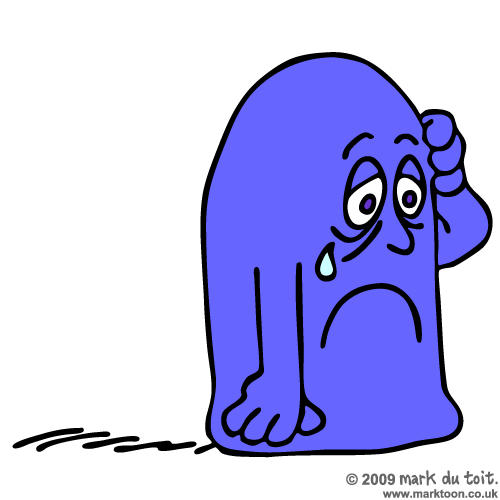 500x500 Sad Person Clip Art Blob Looking Sad And Lonely