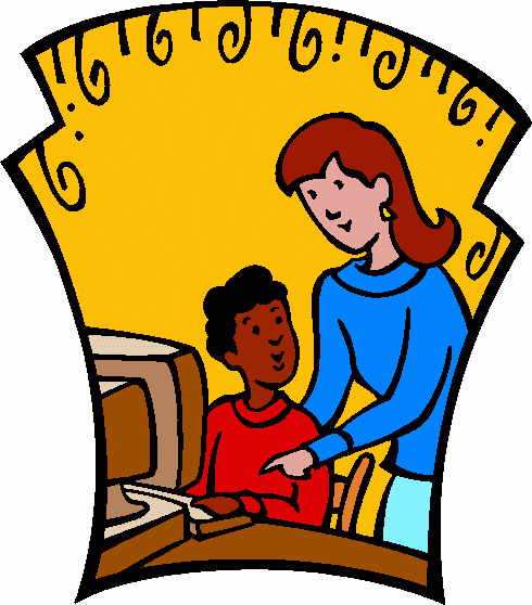 490x558 Teacher Computer Cliparts 265937