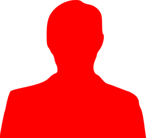 298x282 Red Person Outline Clip Art