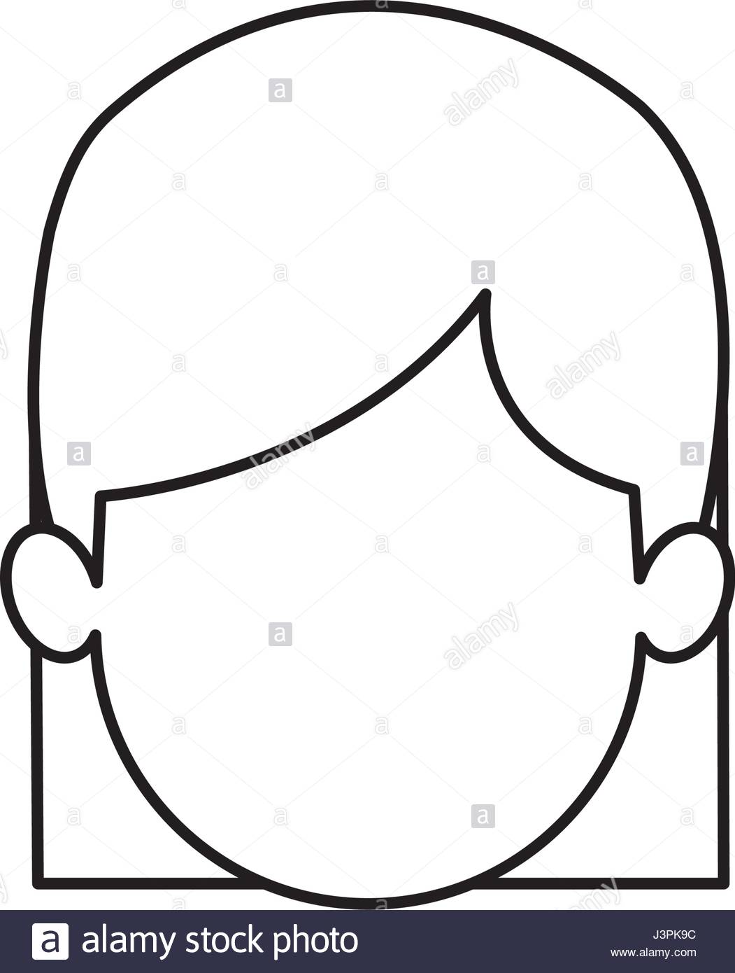 1051x1390 Outline Head Girl Character Person Stock Vector Art Amp Illustration