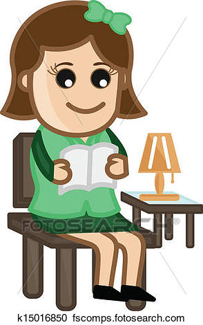294x470 Clipart Of Woman Reading A Book K15016850