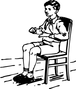 255x298 Boy Sitting In Chair Clip Art