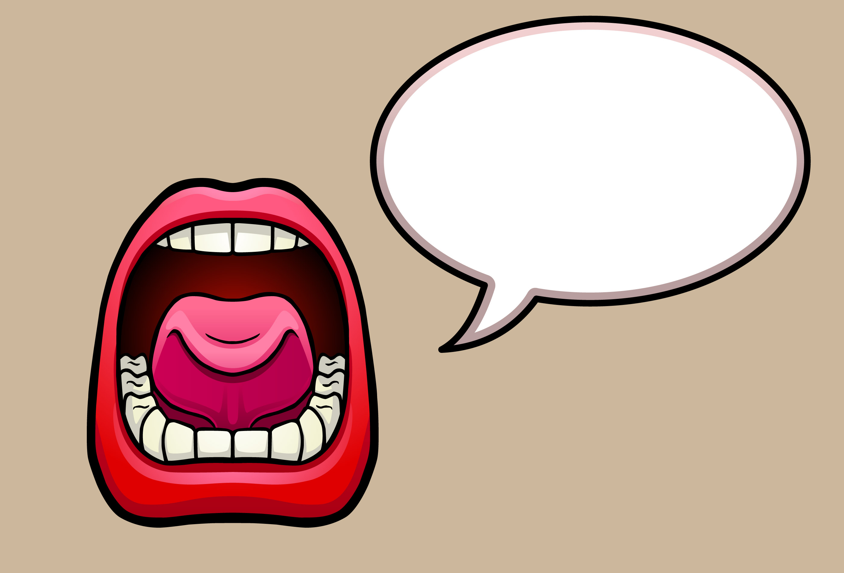 2800x1900 Clipart Speaking Mouth Collection