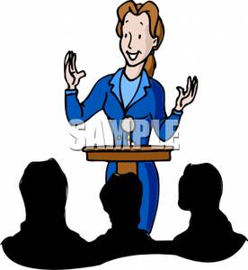 276x300 Woman Speaking To An Audience