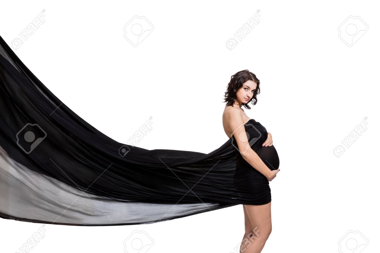 1300x866 Artistic Portrait Of A Beautiful Pregnant Woman Standing Sideways
