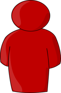 195x296 Person Buddy Symbol Red Clip Art