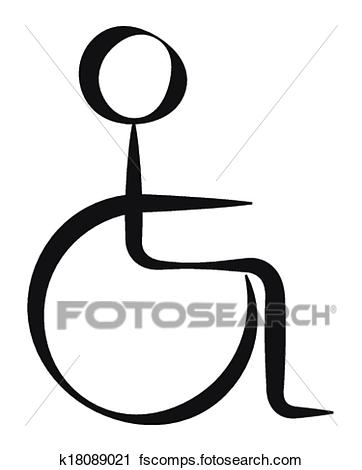 362x470 Clipart Of Disabled Person Symbol K18089021