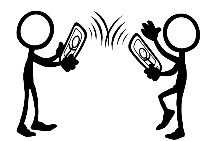 743x478 Phone Clipart Two Person