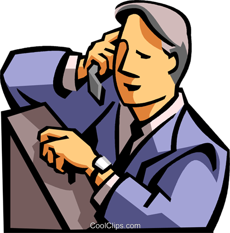 475x480 Man Talking On A Cell Phone Royalty Free Vector Clip Art