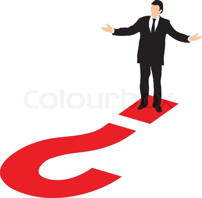800x782 Business Man With His Arms Out Standing A Big Red Question Mark