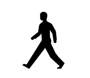 298x258 Male Body Walking Clip Art
