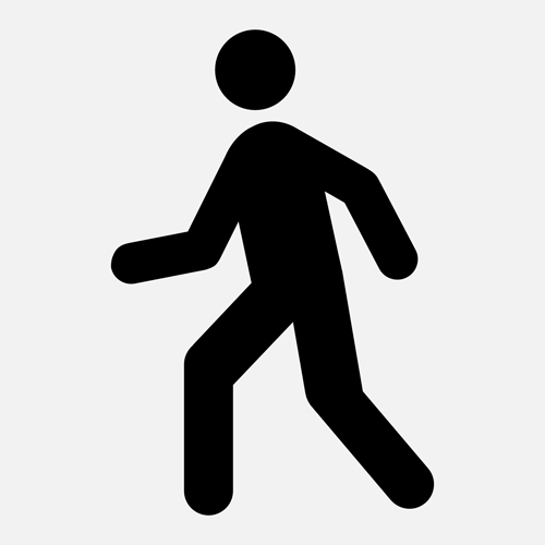 500x500 Person Walking Clipart