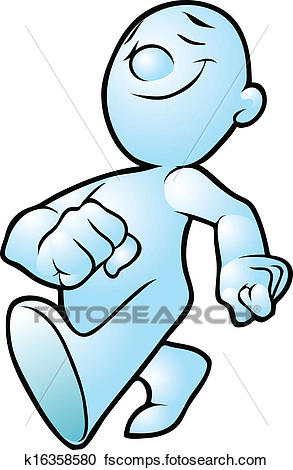 293x470 Clipart Of Generic Person Walking Confidently K16358580