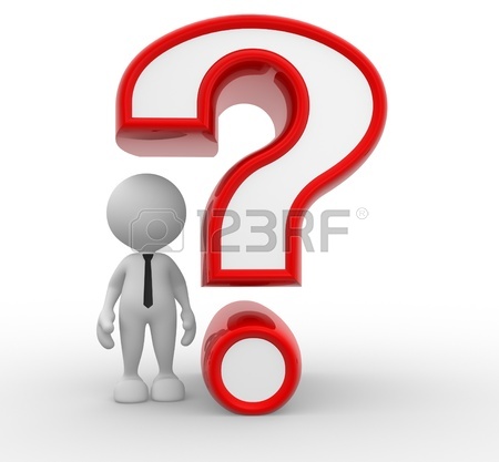 450x417 A Person Stands Thinking Beside A Blue Question Mark Stock Photo