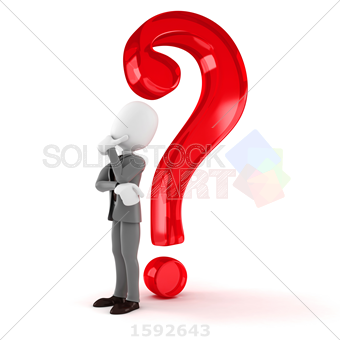 340x340 Stock Photo Of 3d Man Businessman And A Big Question Mark On White