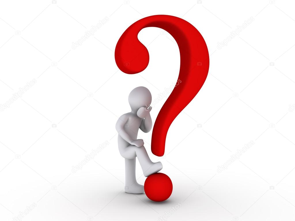 1024x768 3d Person With Question Mark Stock Photo 6kor3dos