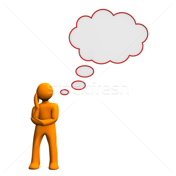 600x600 Manikin Thought Bubble Stock Photo Limbi007 ( 4902781) Stockfresh