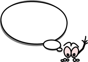 300x210 Speech Bubble With Person Pointing Up Clip Art