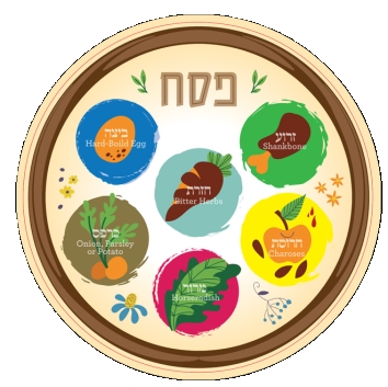 354x353 Disposable Plastic 10 Passover Seder Plate