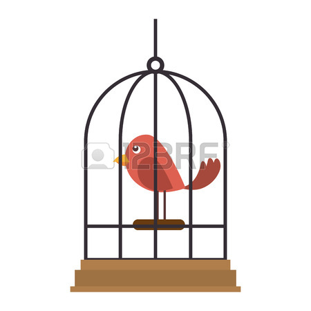 450x450 Bird Cartoon Parrot Animal Cage Element Pet Mascot Vector