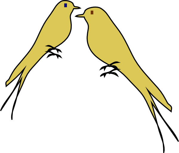 600x513 Love Birds Clip Art