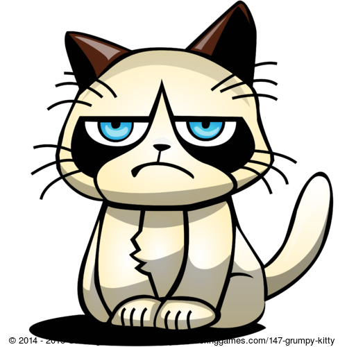 500x500 Grumpy Cat Clipart Kid Coloring Page