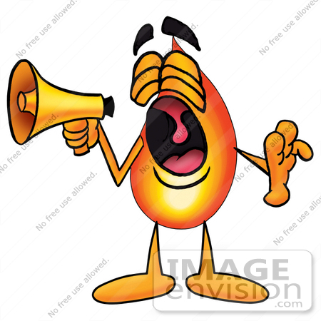 450x450 Cliprt Graphic Of Fire Cartoon Character Screaming Into