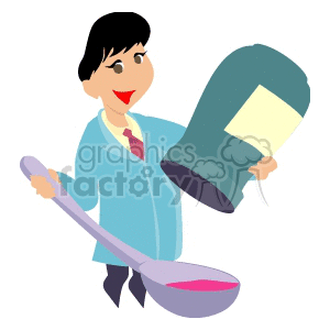 300x300 Royalty Free A Pharmacist Holding A Large Bottle Of Medicine