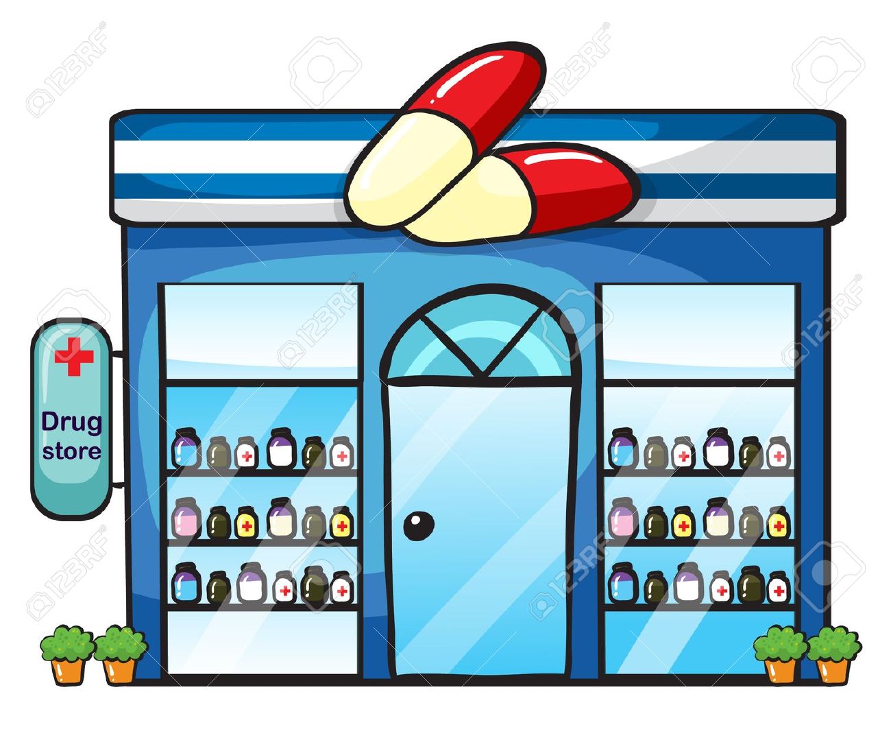 1300x1063 Bulding Clipart Drug Store