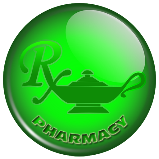 512x512 Pharmacy Genie Lamp Logo Clipart Image