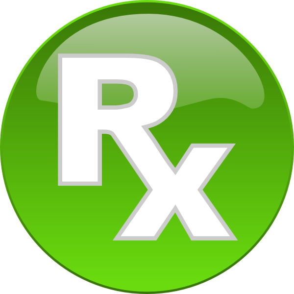 600x600 Rx Medical Button Clip Art